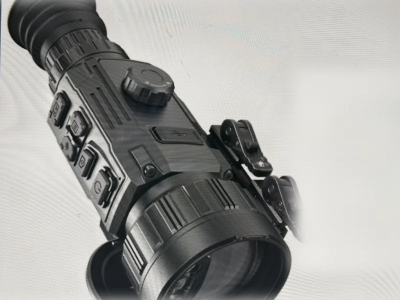 AGM Rattler V3 50-640 thermal rifle scope on quick-detach ring mounts